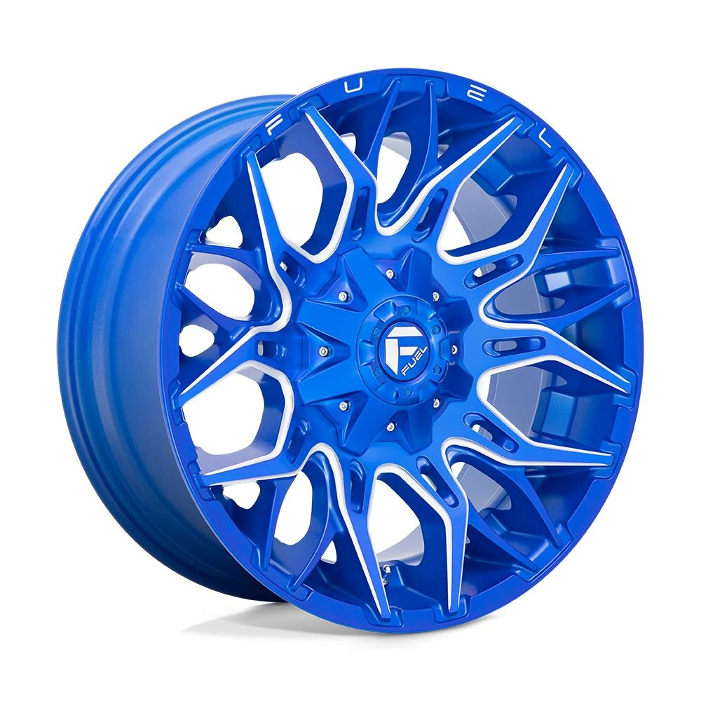 R20 x 9 6x139.7 ET1 CB106.1 Fuel D770 Twitch Anodized Blue Milled