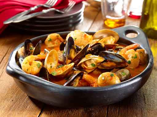 Cazuela de Mariscos de 141.2 Kcal