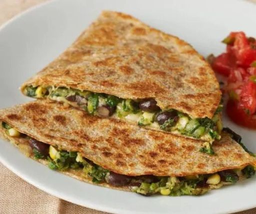 Quesadillas con frijol y calabaza