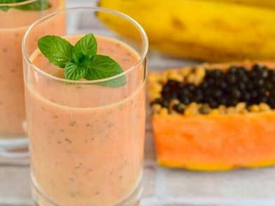 Licuado de papaya y ciruela pasa de 201 Kcal