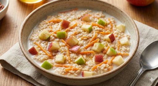 Avena de manzana y zanahoria