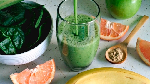 Licuado verde de 258 Kcal