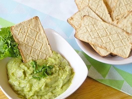 Tostaditas con guacamole de 127 Kcal