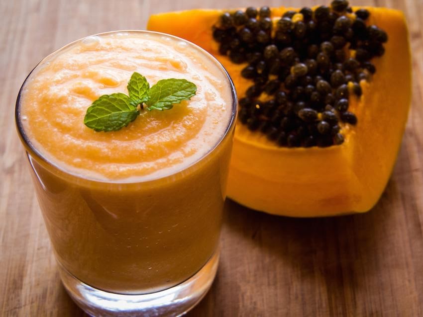 Smoothie de papaya de 92 Kcal