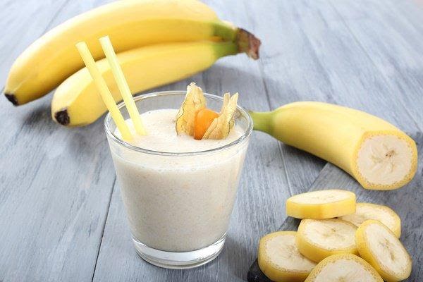 Licuado de plátano con amaranto de 148 Kcal