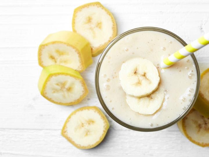 Licuado de plátano con avena de 161 Kcal