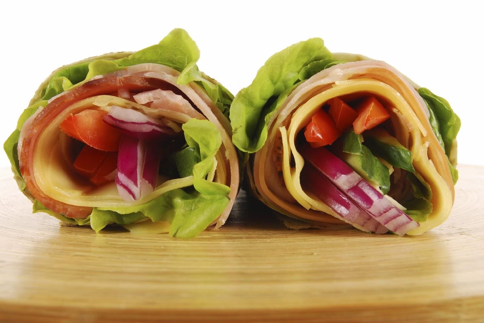 Rollitos de lechuga y jamón de 111.5 Kcal