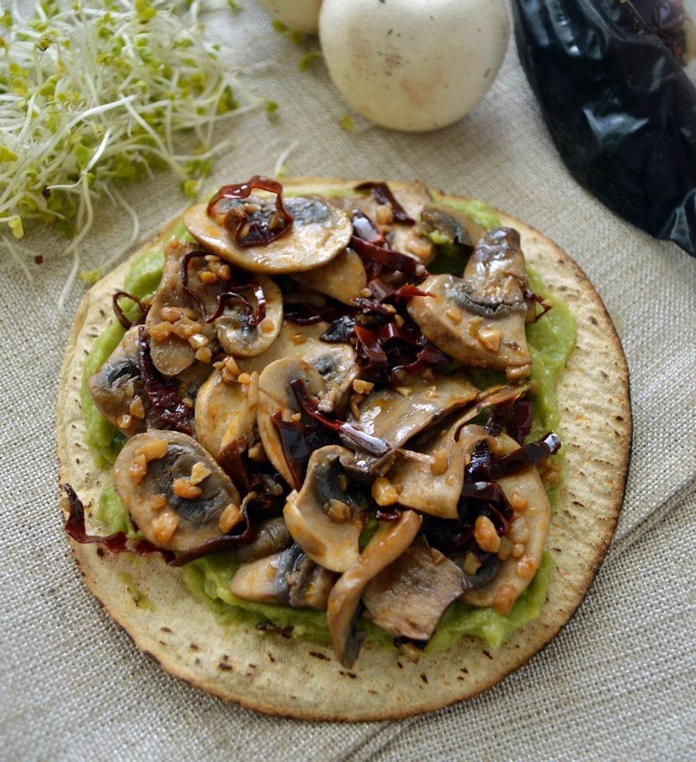 Tostadas de champiñón de 139 Kcal