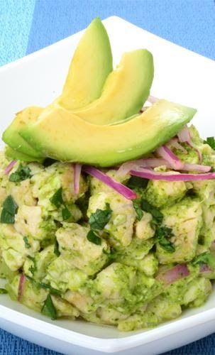 Guacamole con pollo de 149 Kcal