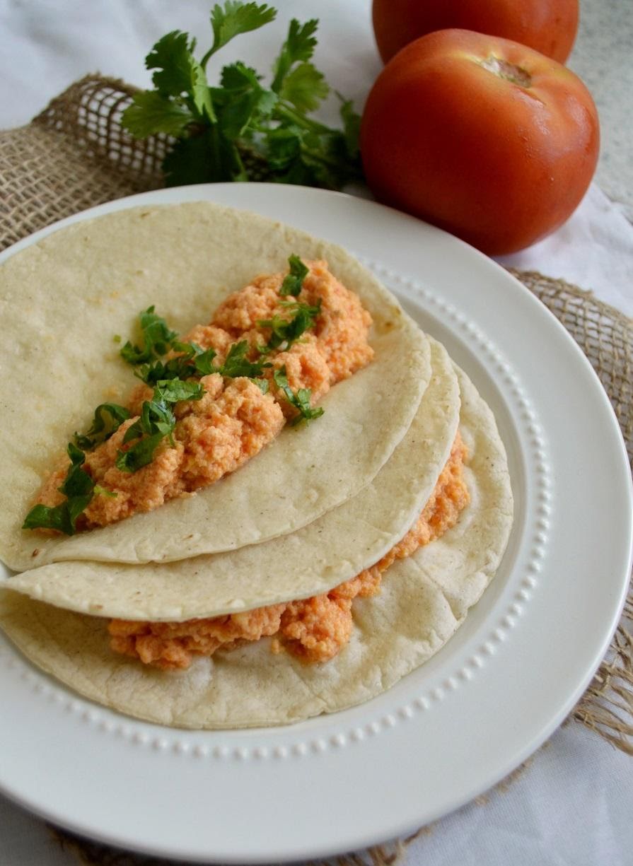 Taquitos de huevo cocido de 127 Kcal