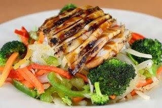 Pechuga de pollo a la plancha con ensalada de 266.2 Kcal - Receta fácil en  la app Avena