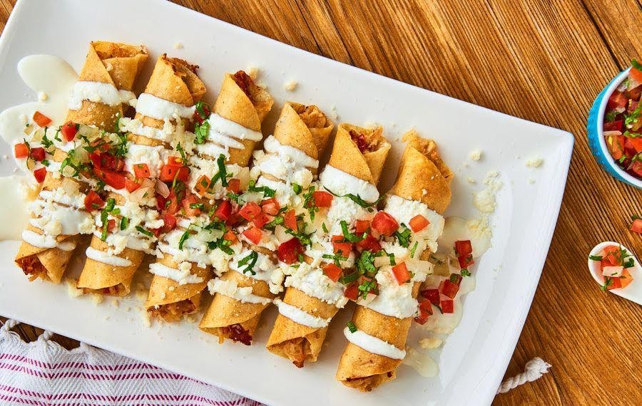 Taquitos de atún con crema de 205 Kcal