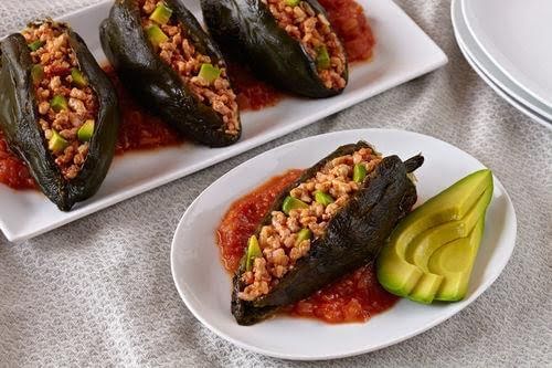 Chile relleno de carne por Avena Salud - Receta fácil en la app para  nutriólogos Avena