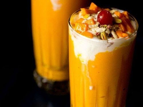 Licuado de mango y avena con nuez