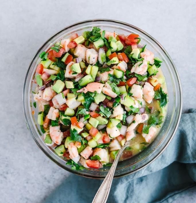 Tostadas de ceviche de camarón por Avena Salud - Receta fácil en la app para  nutriólogos Avena