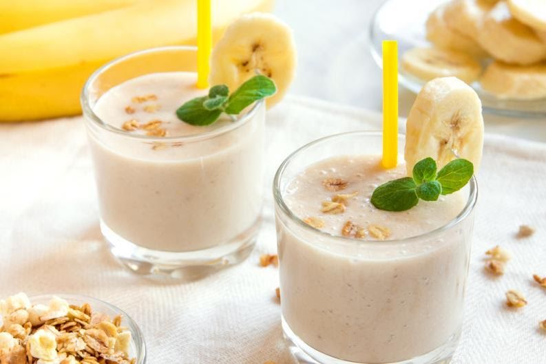 Smoothie de plátano cremoso de 232.1 Kcal