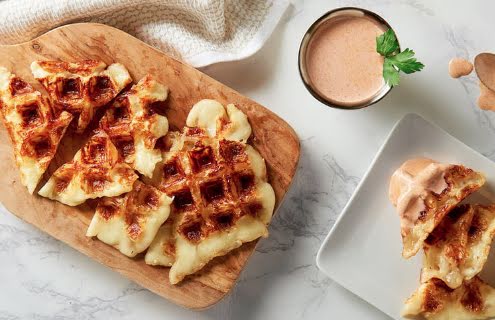 Waffle en salsa de chipotle de 226 Kcal