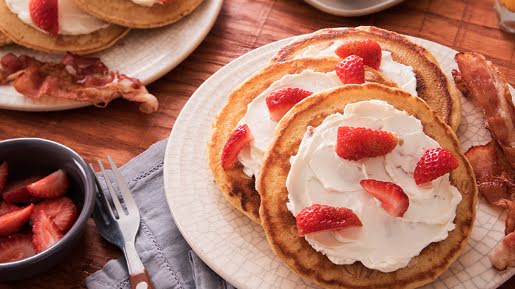 Hot cakes de avena de 182 Kcal