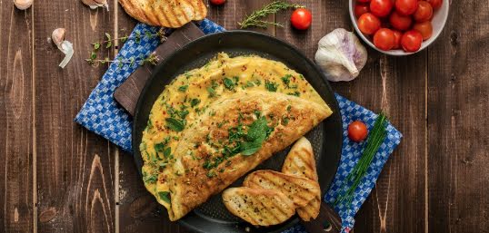 Omelette de huevo con ejote por Avena Salud - Receta fácil en la app para  nutriólogos Avena