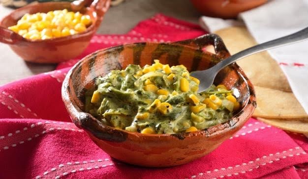 Rajas con queso manchego de 296.1 Kcal