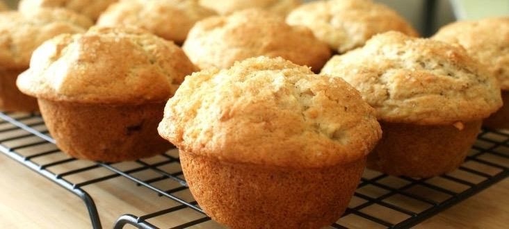 Muffin con plátano de 215 Kcal