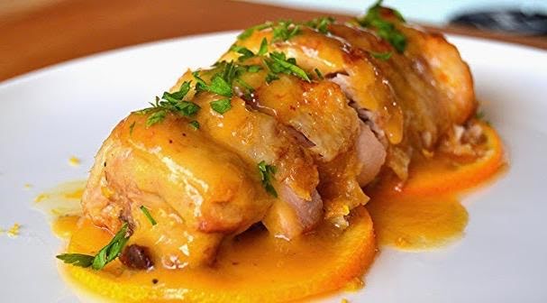 Pollo a la naranja y chipotle de 251.2 Kcal