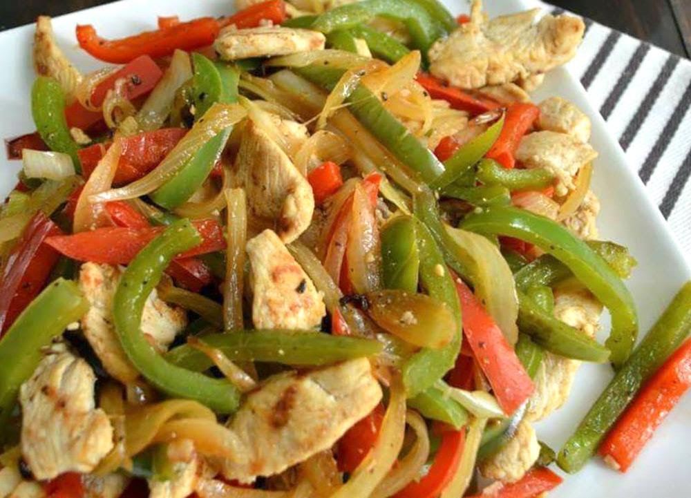 Fajitas de pollo con aguacate