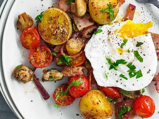 Huevo con papas y jitomate de  Kcal - Receta fácil en la app Avena