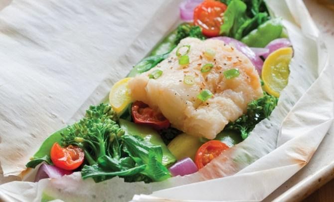 Pescado empapelado de 211.2 Kcal