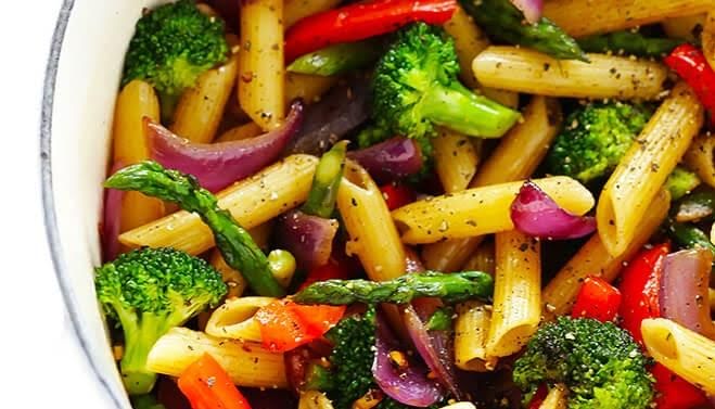 Pasta de vegetales de 149.2 Kcal