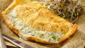 Omelette con queso crema