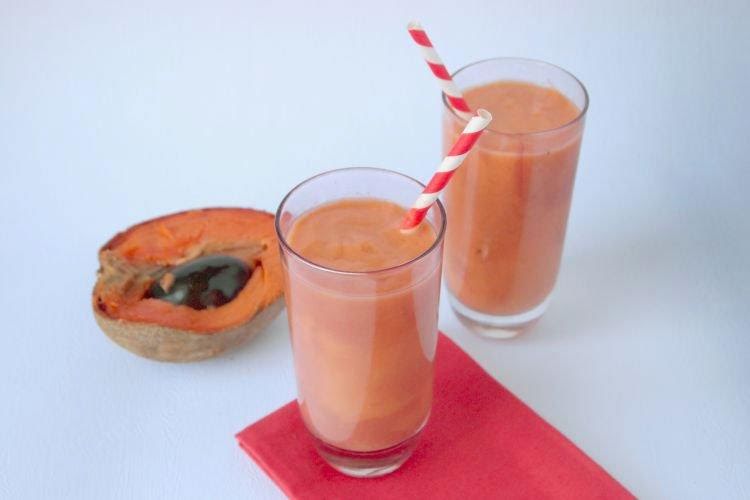 Smoothie de mamey de 161 Kcal Receta fácil en la app Avena