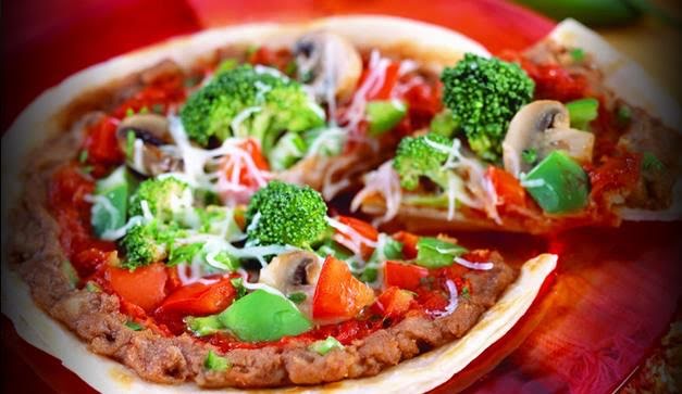 Tostadas con vegetales de 380 Kcal