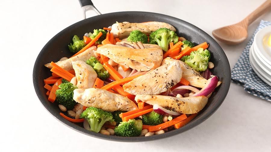 Salteado de pollo y vegetales por Avena Salud - Receta fácil en la app para  nutriólogos Avena