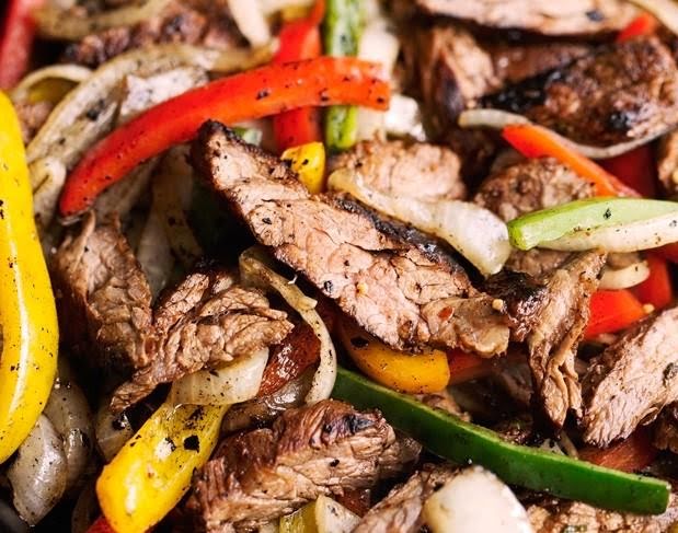 Fajitas de bistec de 208.2 Kcal