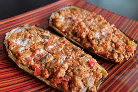 Berenjena rellena de carne molida de 248.2 Kcal