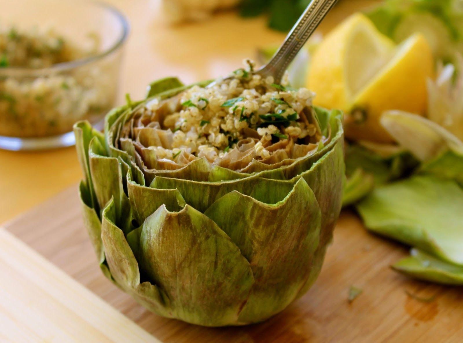 Alcachofa con quinoa de 143.2 Kcal