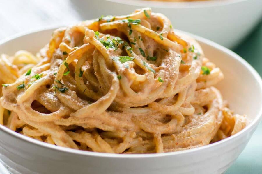 Pasta al chipotle con mozzarella de 205 Kcal