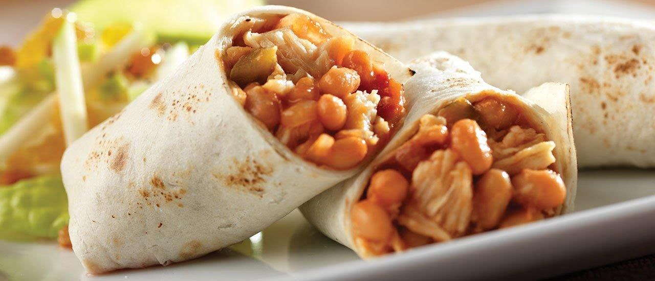 Burrito de frijol y pollo de Kcal Receta fácil en la app Avena