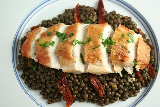 Pechuga de pollo a la plancha con ensalada de 266.2 Kcal - Receta fácil en  la app Avena