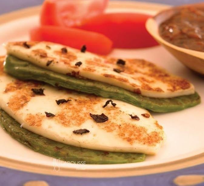 Nopales asados con queso panela de 99 Kcal - Receta fácil en la app Avena