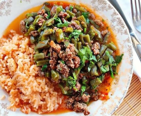 Nopales con carne molida