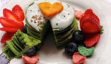 Green pancakes de 198.32 Kcal