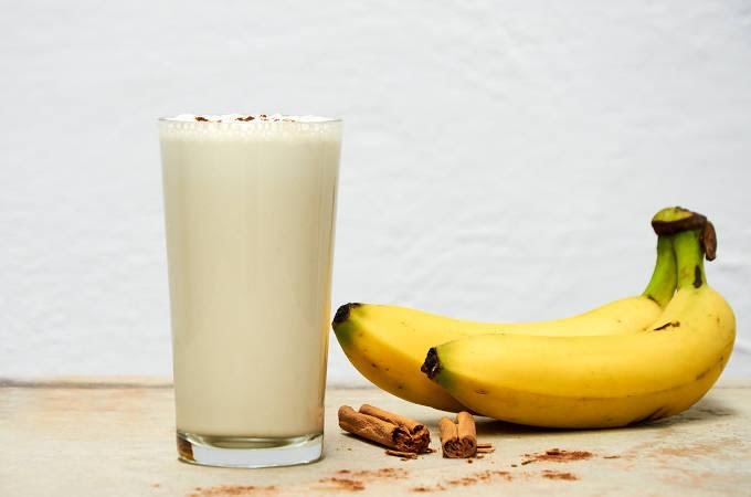 Licuado de plátano de 88 Kcal