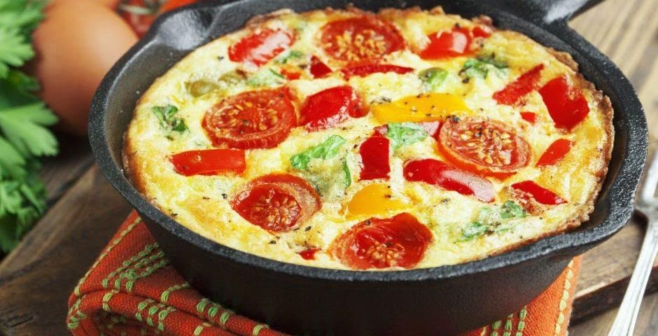 Tortilla de papa con verduras de 202.2 Kcal