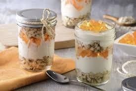 Parfait de avena, plátano y nuez de 304 Kcal