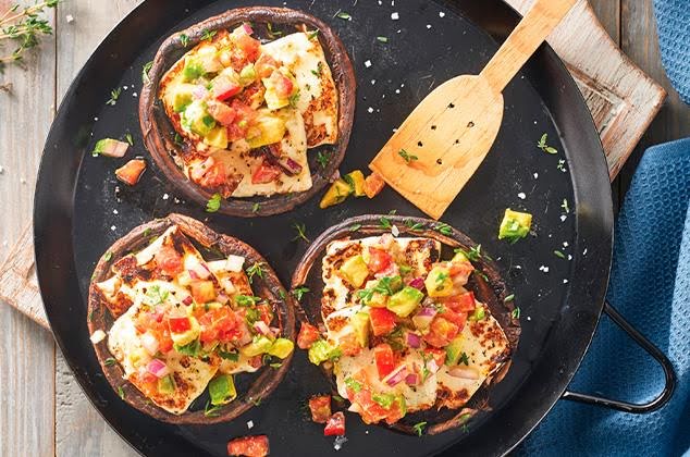 Portobello relleno de queso