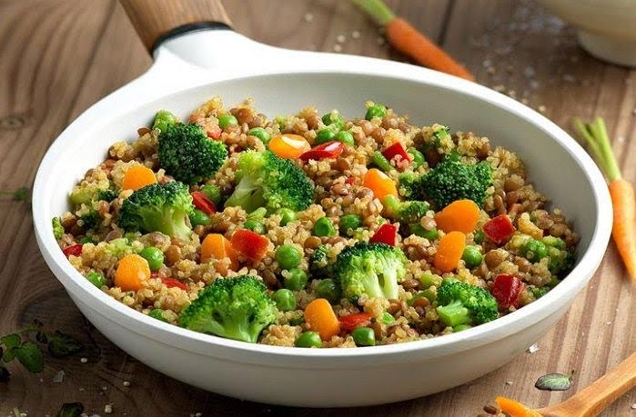 Quinoa con verduras de 221.2 Kcal