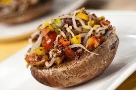 Portobello relleno de vegetales de 181.2 Kcal