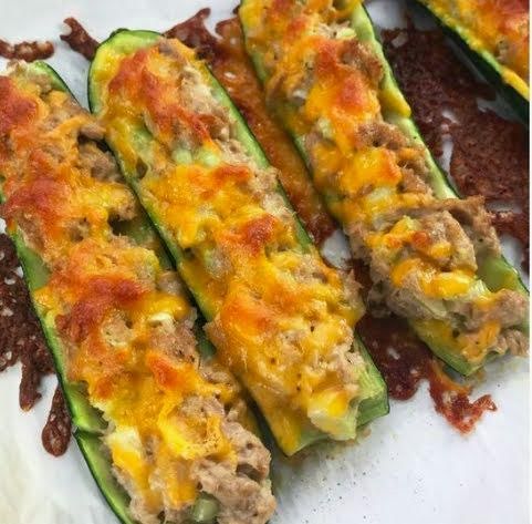 Calabacitas gratinadas  de 208 Kcal